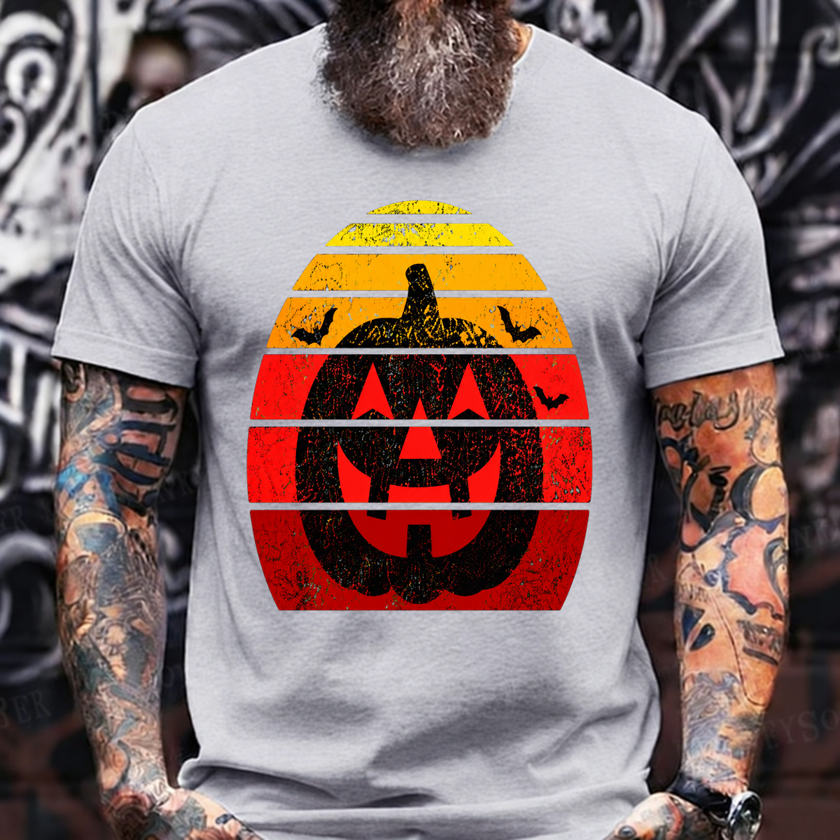 Vintage Sunset Jack O' Lantern T-Shirt