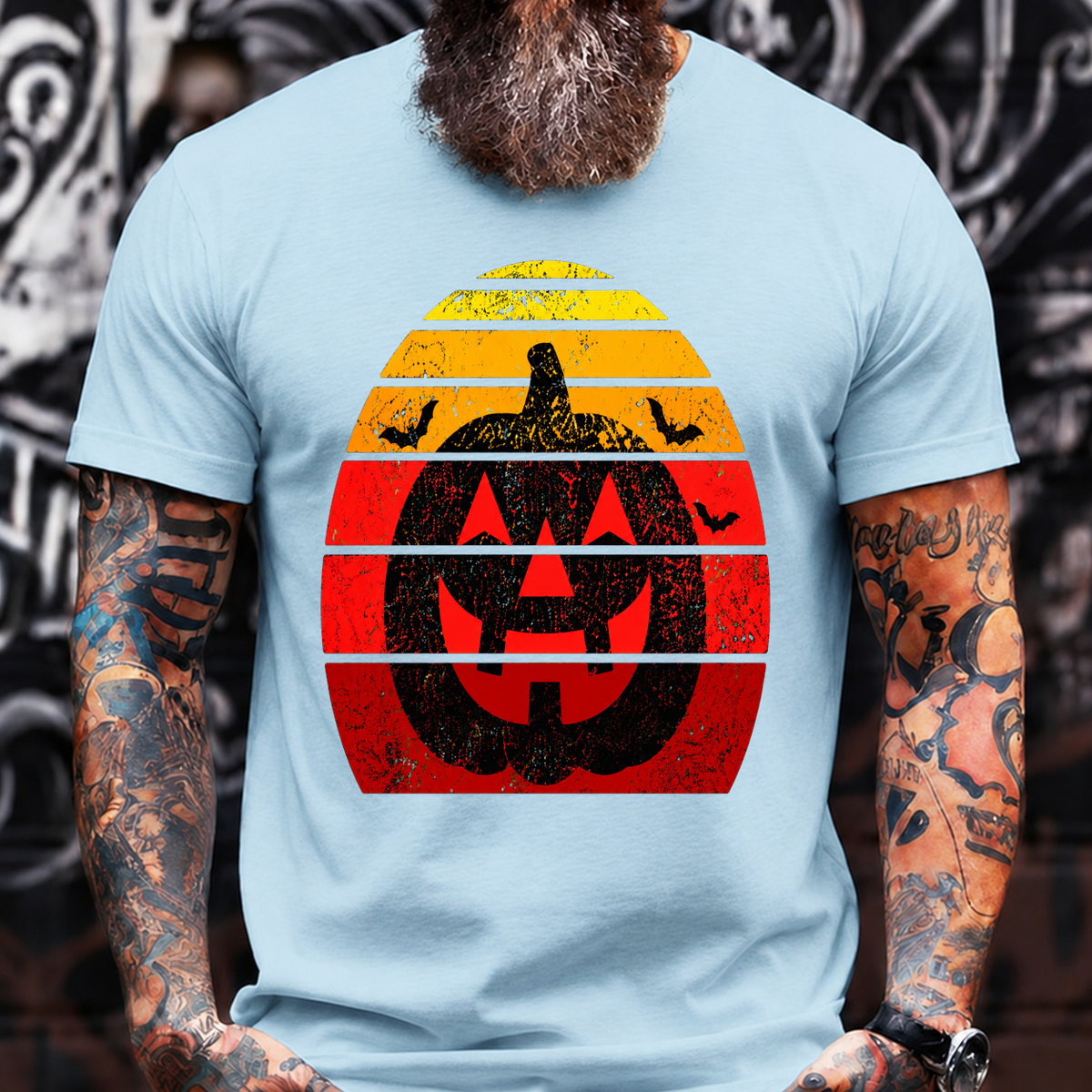 Vintage Sunset Jack O' Lantern T-Shirt