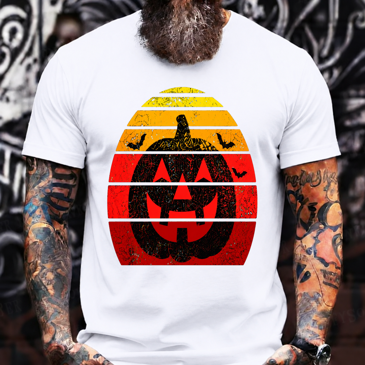 Vintage Sunset Jack O' Lantern T-Shirt