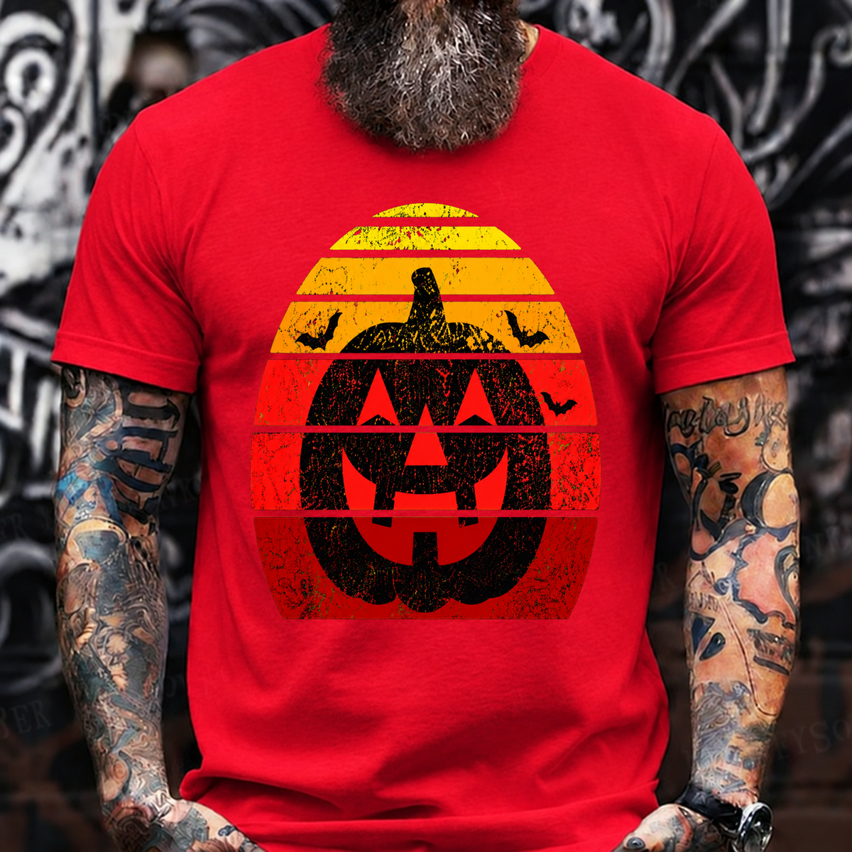 Vintage Sunset Jack O' Lantern T-Shirt