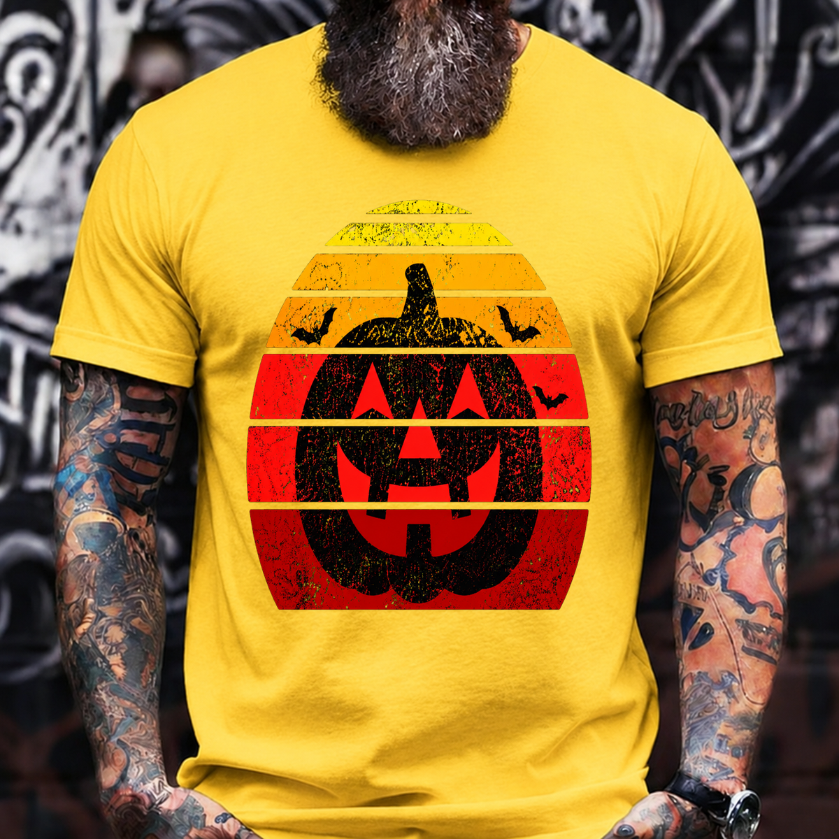 Vintage Sunset Jack O' Lantern T-Shirt