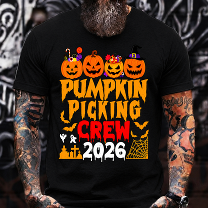 Pumpkin Picking Crew 2026 Halloween T-Shirt