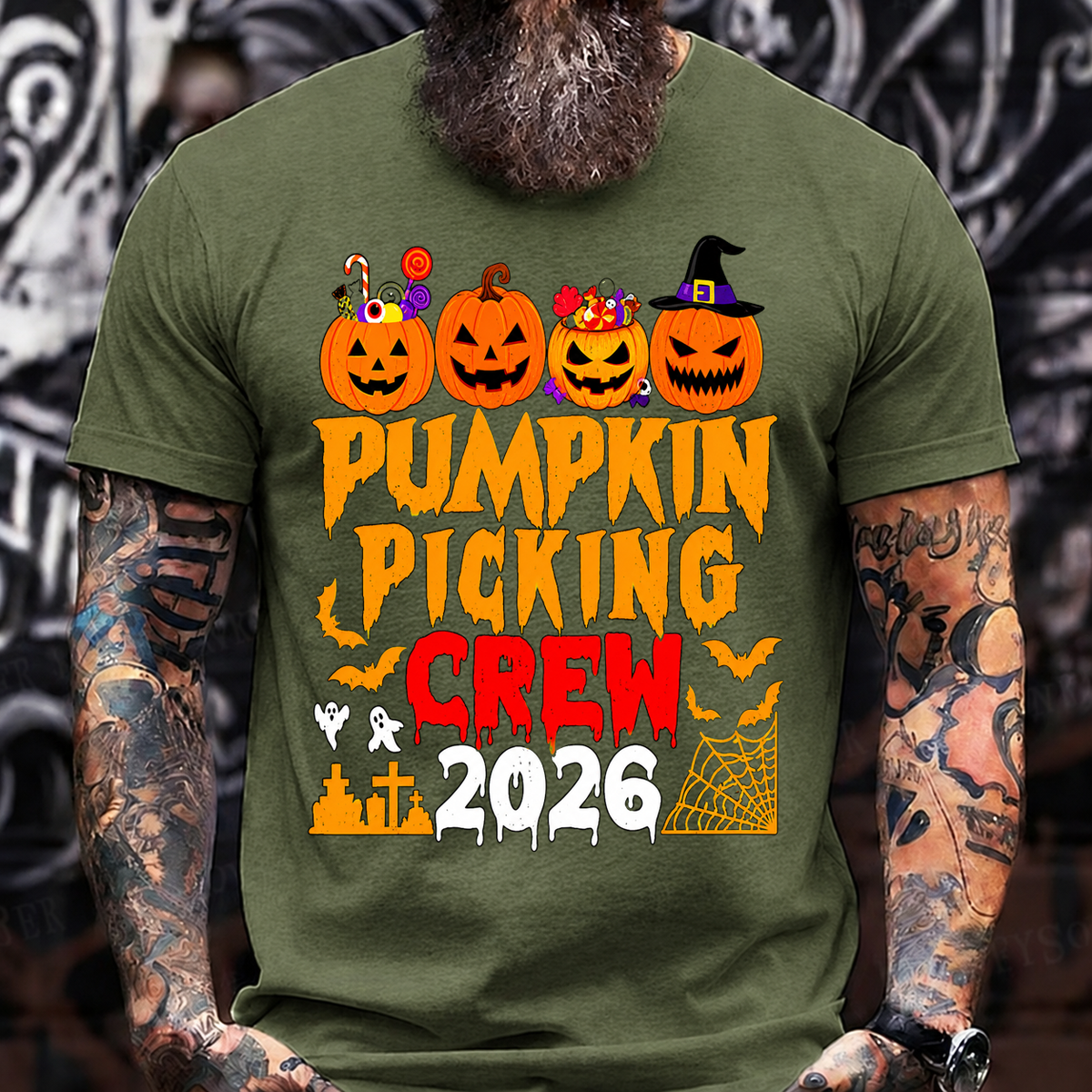 Pumpkin Picking Crew 2026 Halloween T-Shirt